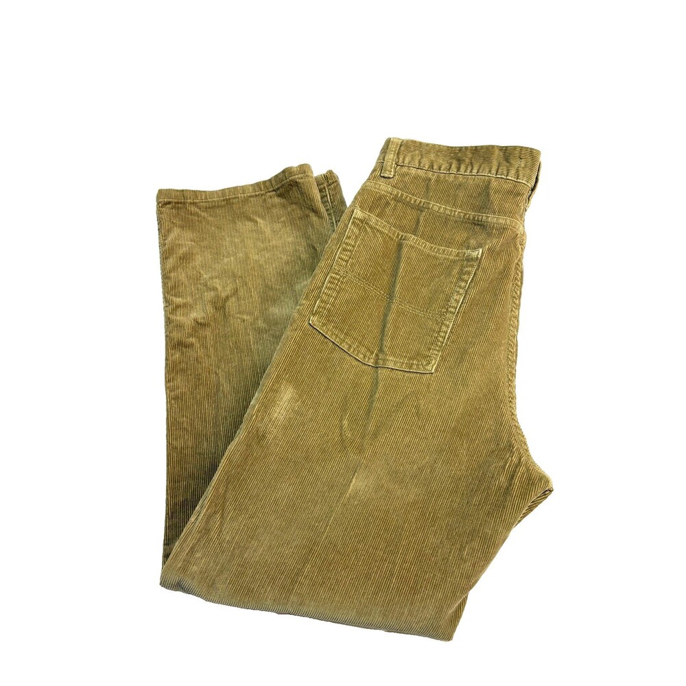 LL Ban Pants Mens Dark Yellow Mustard Country Corduroy Barn Pant 5 Pocket  31/29